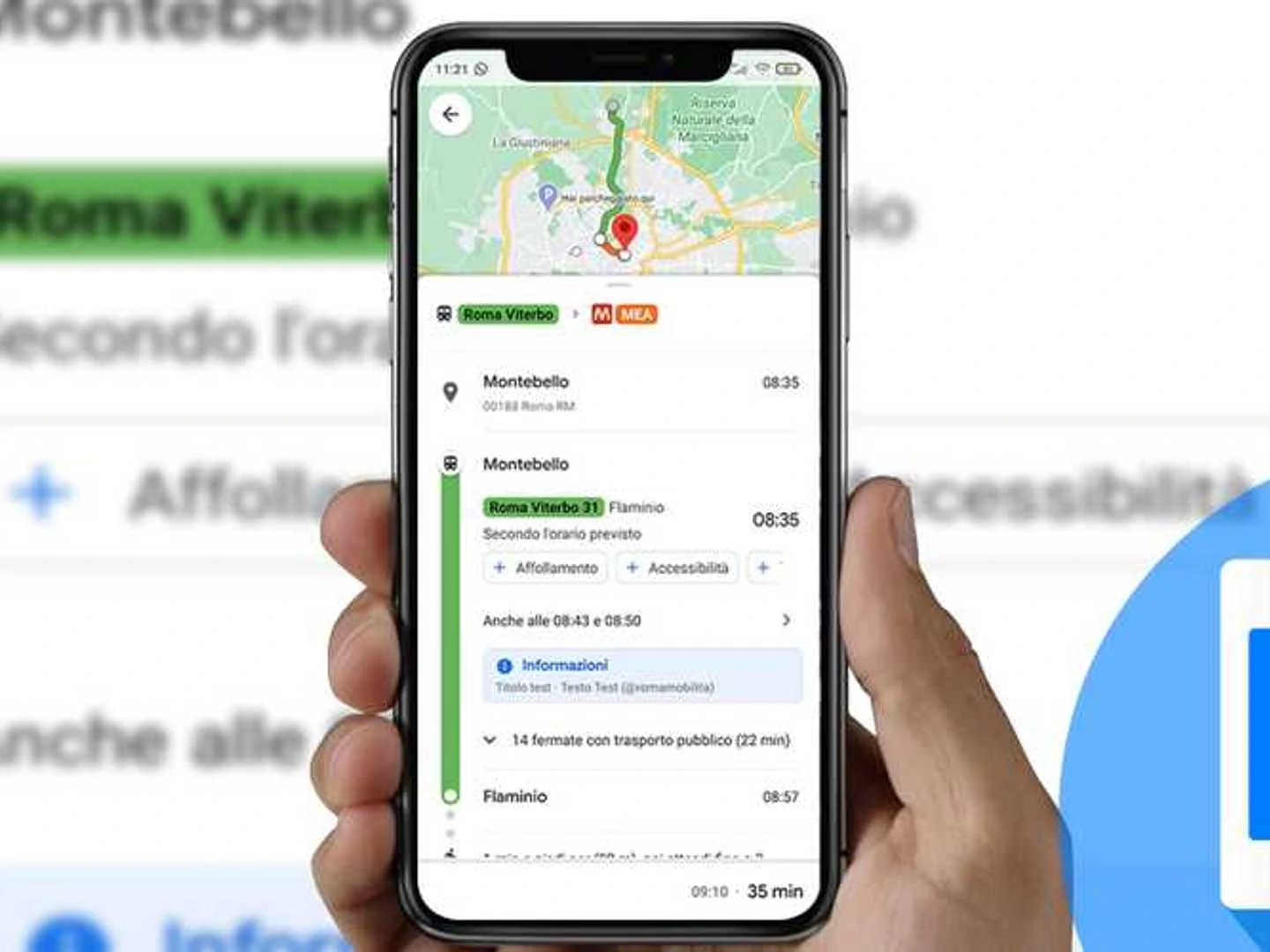 Confronto tra opzioni di trasporto su Google Maps